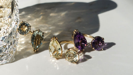 Modern Appeal: Double Gemstone Rings