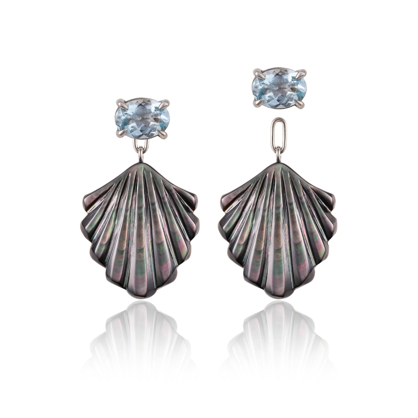 Aquamarine White Gold Siren Earrings