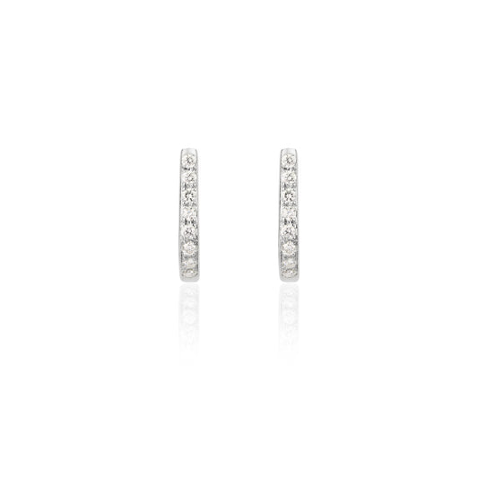Diamond White Gold Loop Earrings