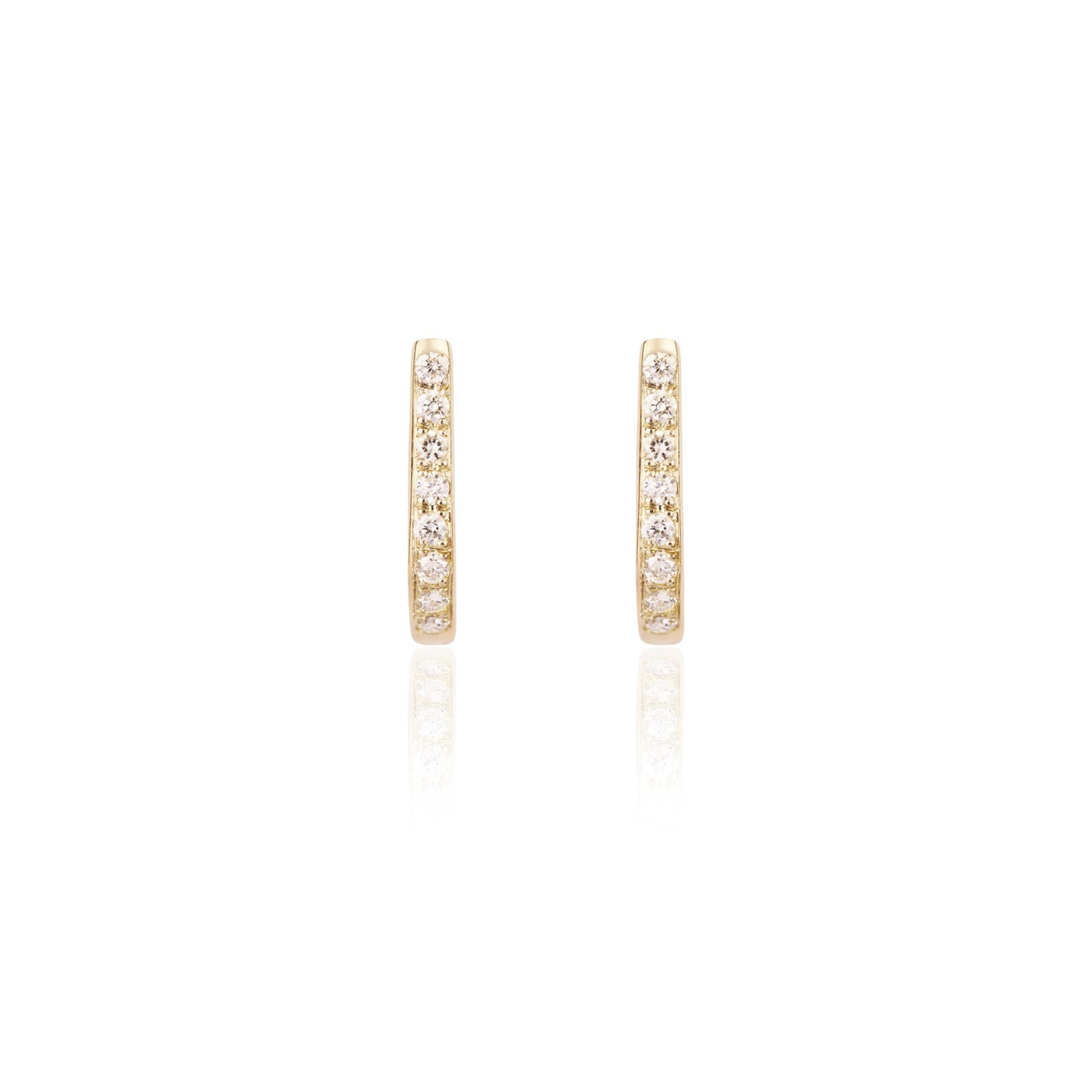 Diamond Yellow Gold Loop Earrings