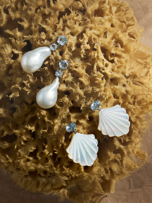 White Gold Muse Earring Pendants