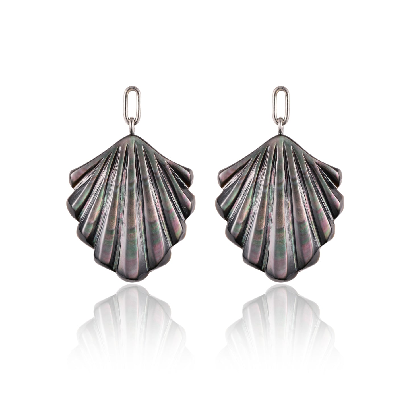 White Gold Siren Earring Pendants