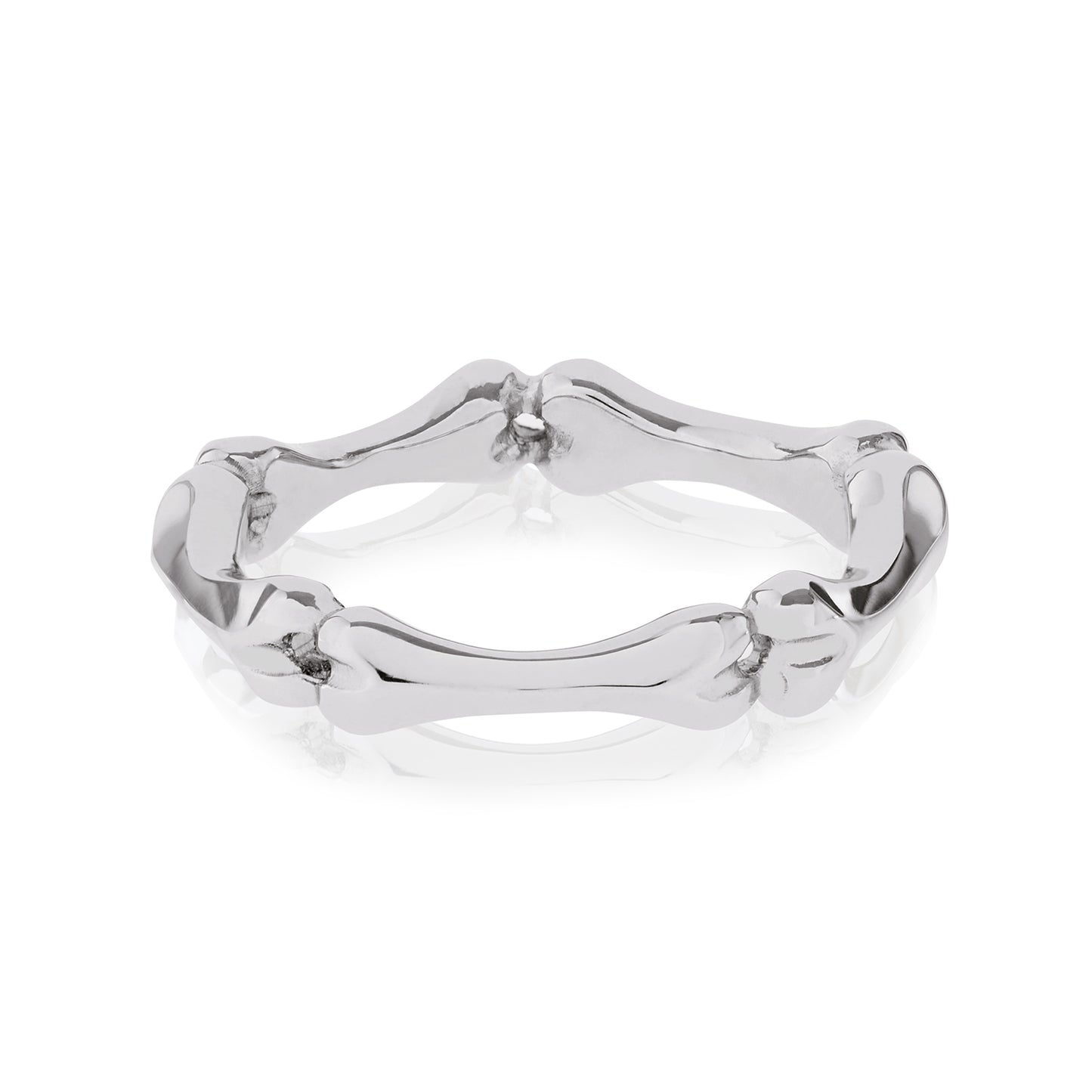 18ct White Gold Little Phalanx Ring by Love Is