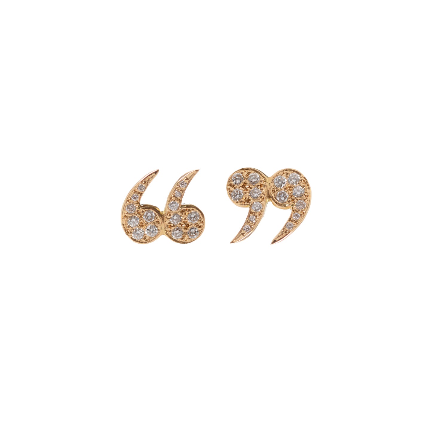 Diamond Encrusted Quote Un-Quote Studs by McFarlane Fine Jewellery