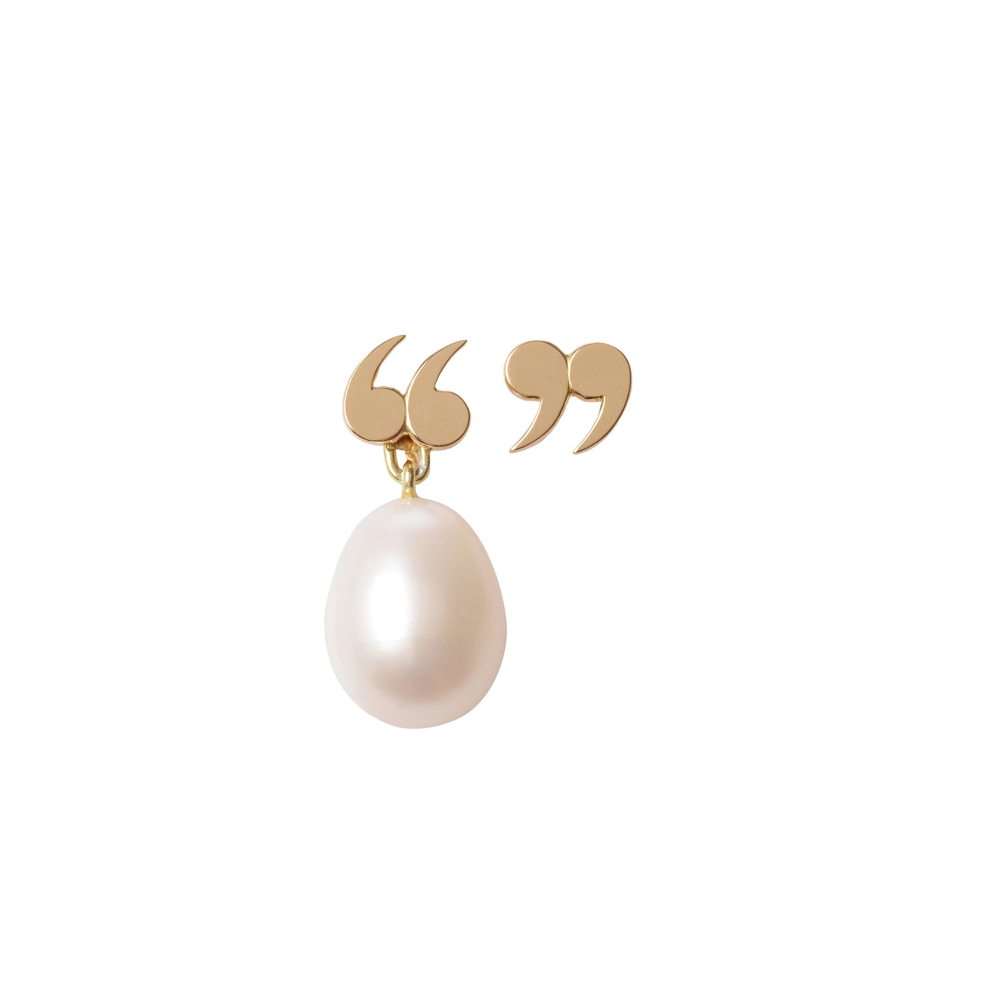 Quote Un-Quote Earrings with Pearl by McFarlane Fine Jewellery
