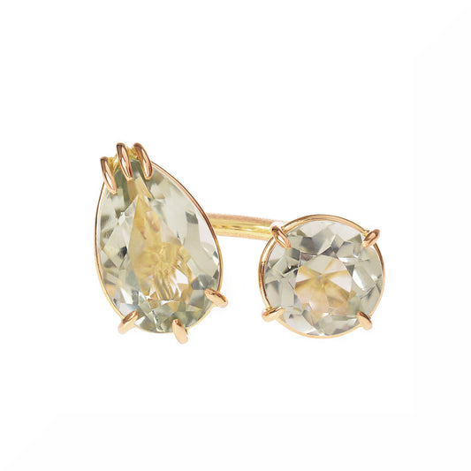 Prasiolite Duet Ring by McFarlane Fine Jewellery