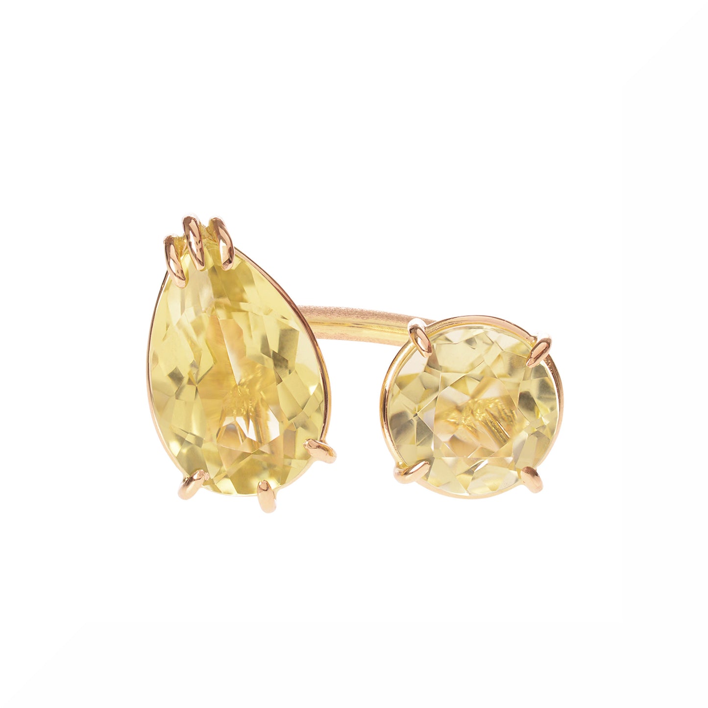 Lemon Citrine Duet Ring by McFarlane Fine Jewellery