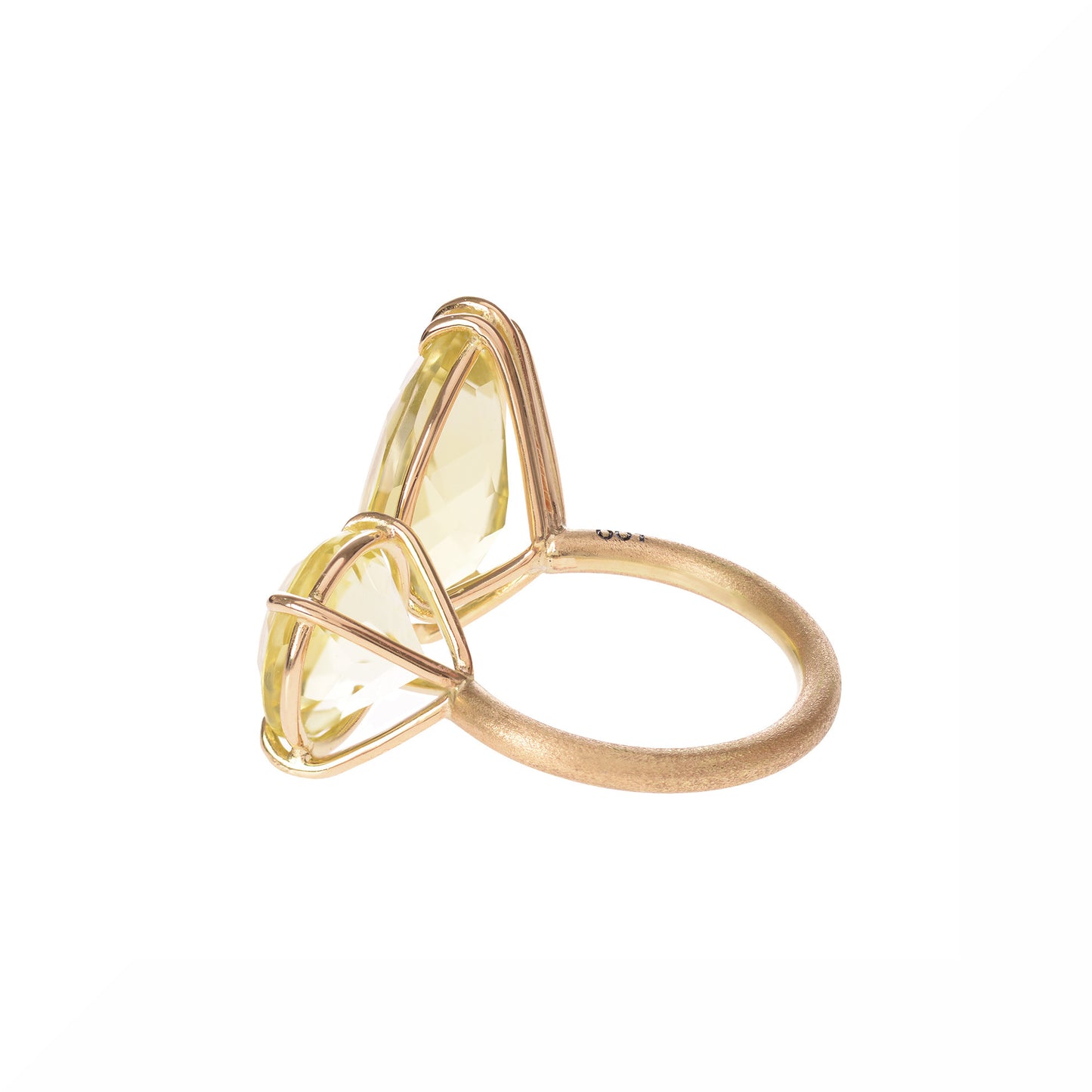 Lemon Citrine Duet Ring back view by McFarlane Fine Jewellery
