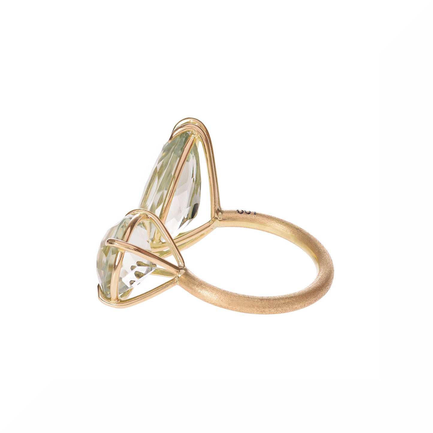 Prasiolite Duet Ring back view by McFarlane Fine Jewellery