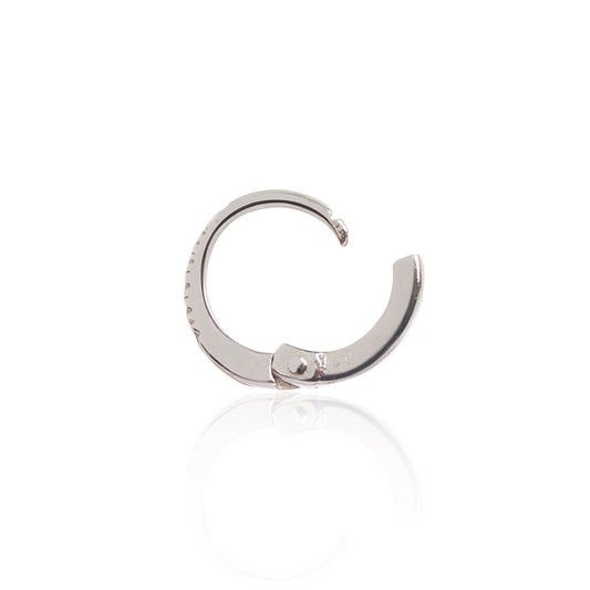 18ct White Gold Diamond Huggy side view by McFarlane Fine Jewellery