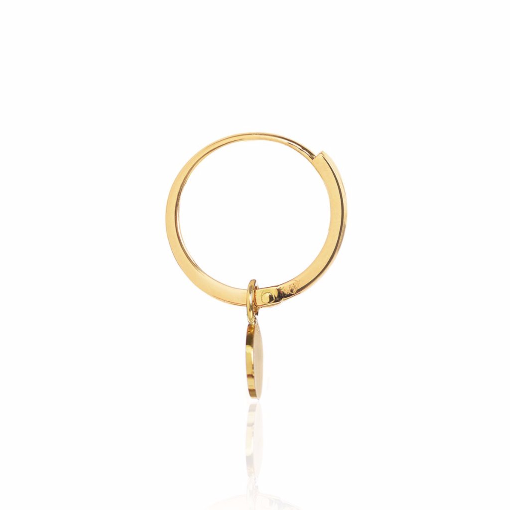 Angel Gold Closed Hoop side view by McFarlane Fine Jewellery