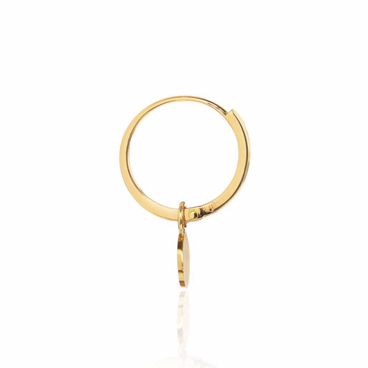 Angel Gold Closed Hoop side view by McFarlane Fine Jewellery