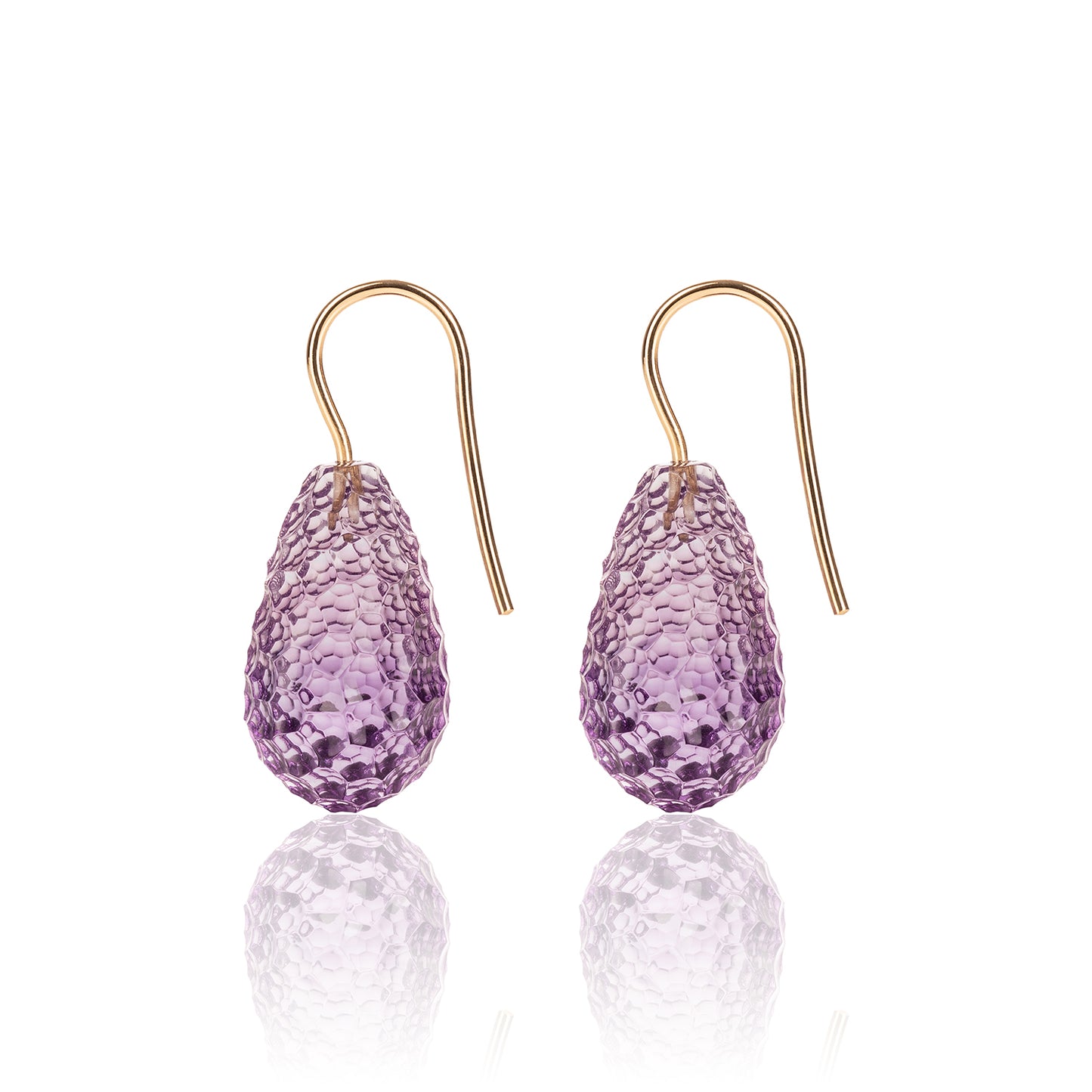 Laser Cut Amethyst Earring by McFarlane Fine Jewellery