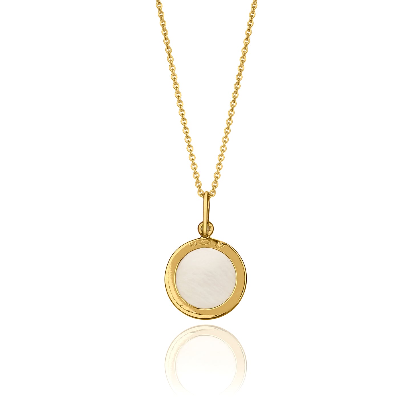 Mother of Pearl Moon Necklace Back View by McFarlane Fine Jewellery