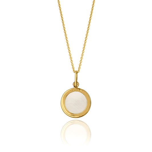Mother of Pearl Moon Necklace Back View by McFarlane Fine Jewellery