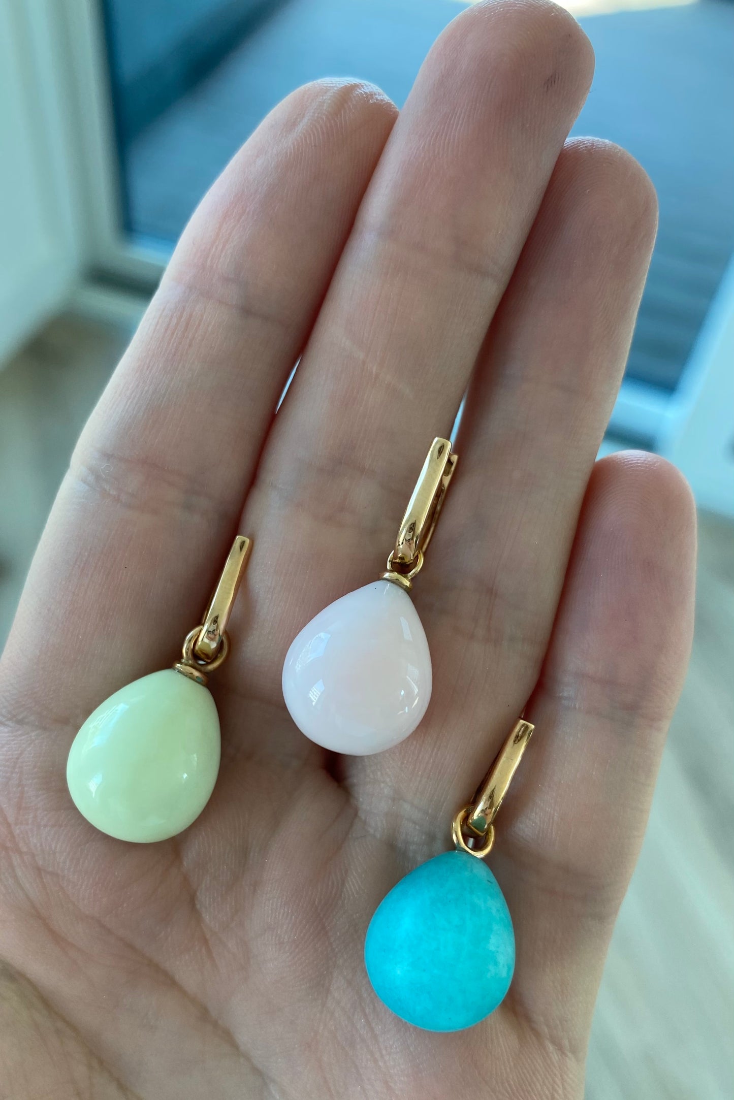 Rose Gold & Lemon Chrysoprase Earrings