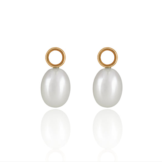 Chunky Pearl Earring Pendants slim by McFarlane Fine Jewellery