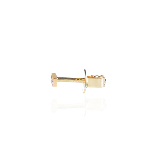 3 Diamond Bar Stud in 18ct yellow gold by McFarlane Fine Jewellery