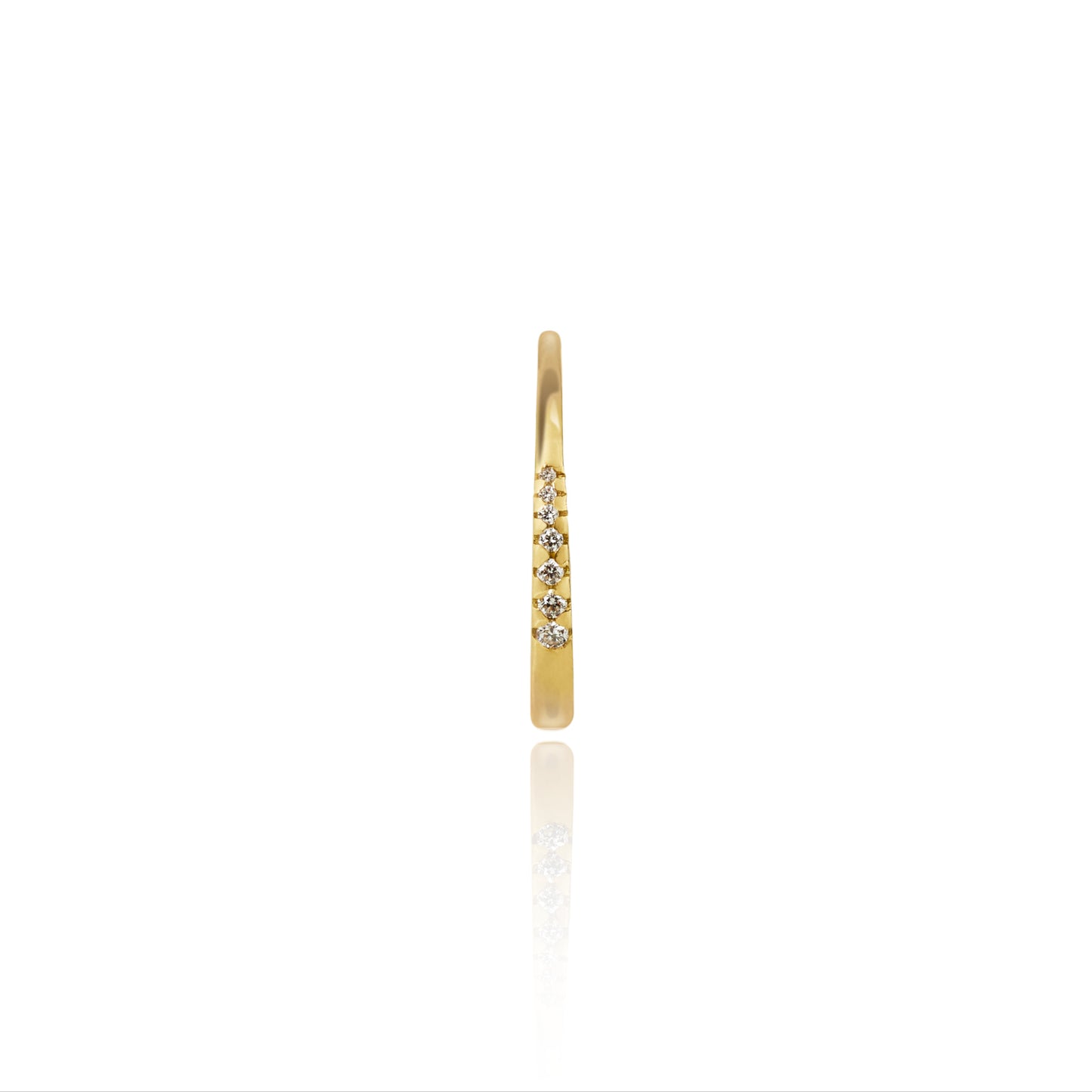Diamond Studded Gold Closed Hoop by McFarlane Fine Jewellery
