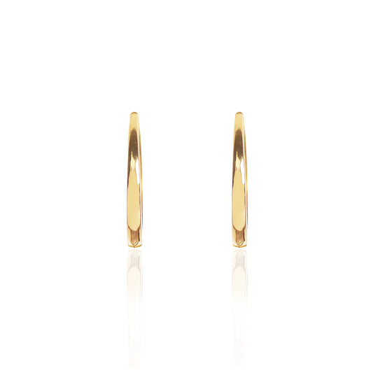 18ct yellow Gold Closed Hoops by McFarlane Fine Jewellery