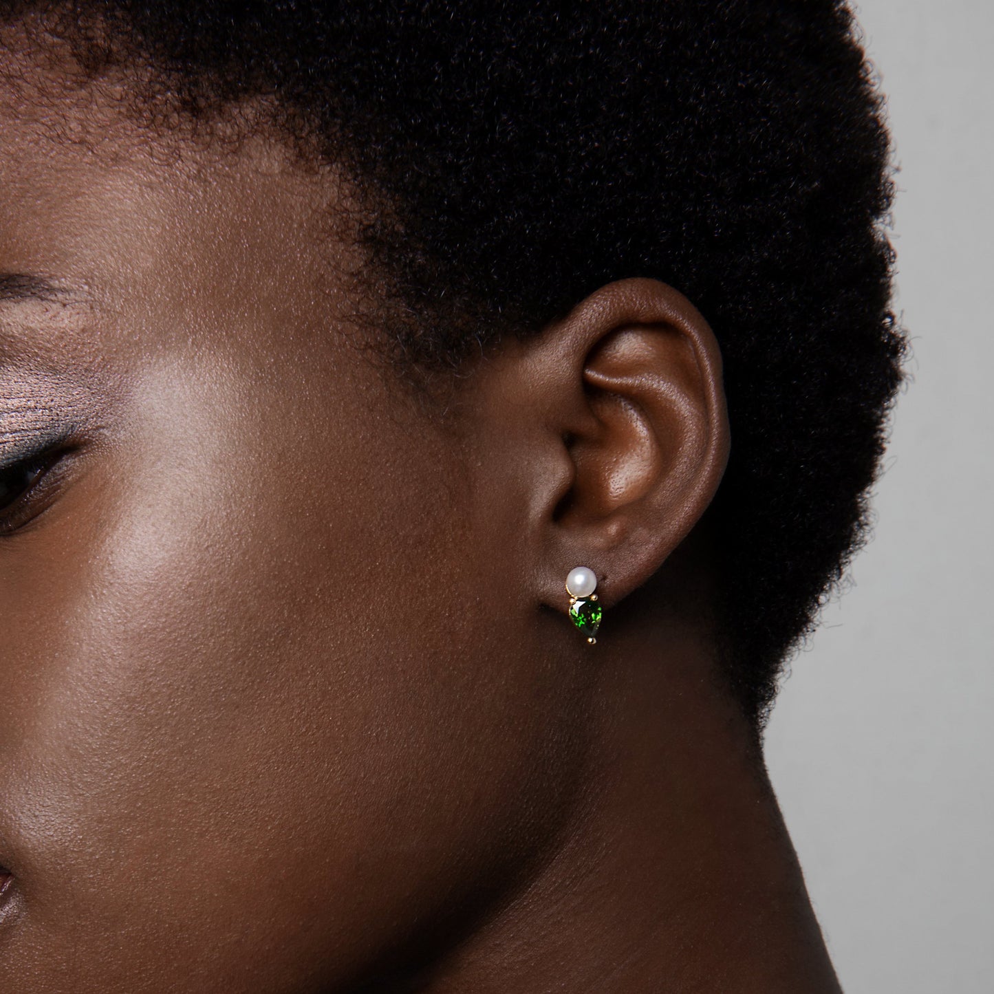 Mini Pearl & Tsavorite Earring Pendant