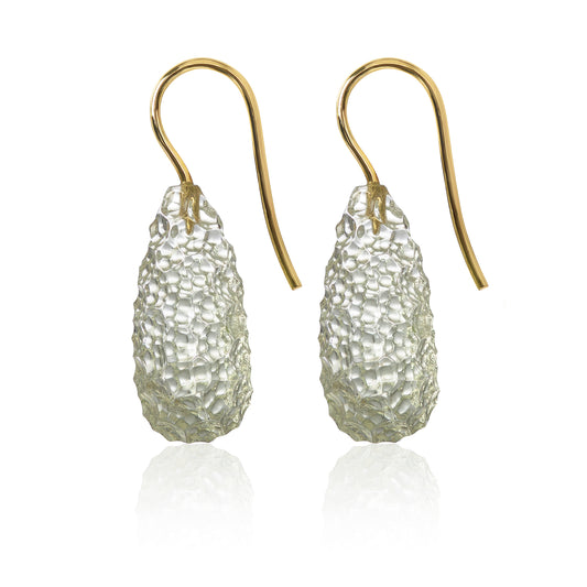 Laser Cut Prasiolite Earrings by McFarlane Fine Jewellery
