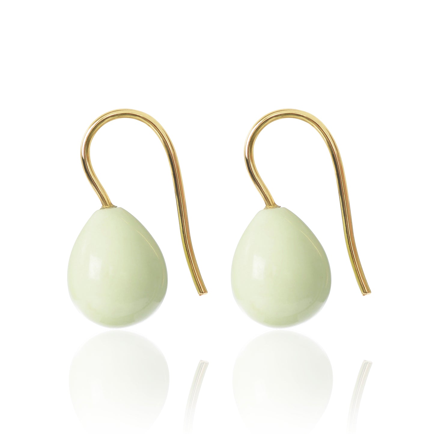 Lemon Chrysoprase Earrings Medium by McFarlane Fine Jewellery