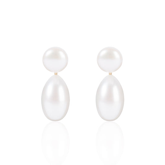 Button Pearls with Elongated Pearl Pendants by McFarlane Fine Jewellery