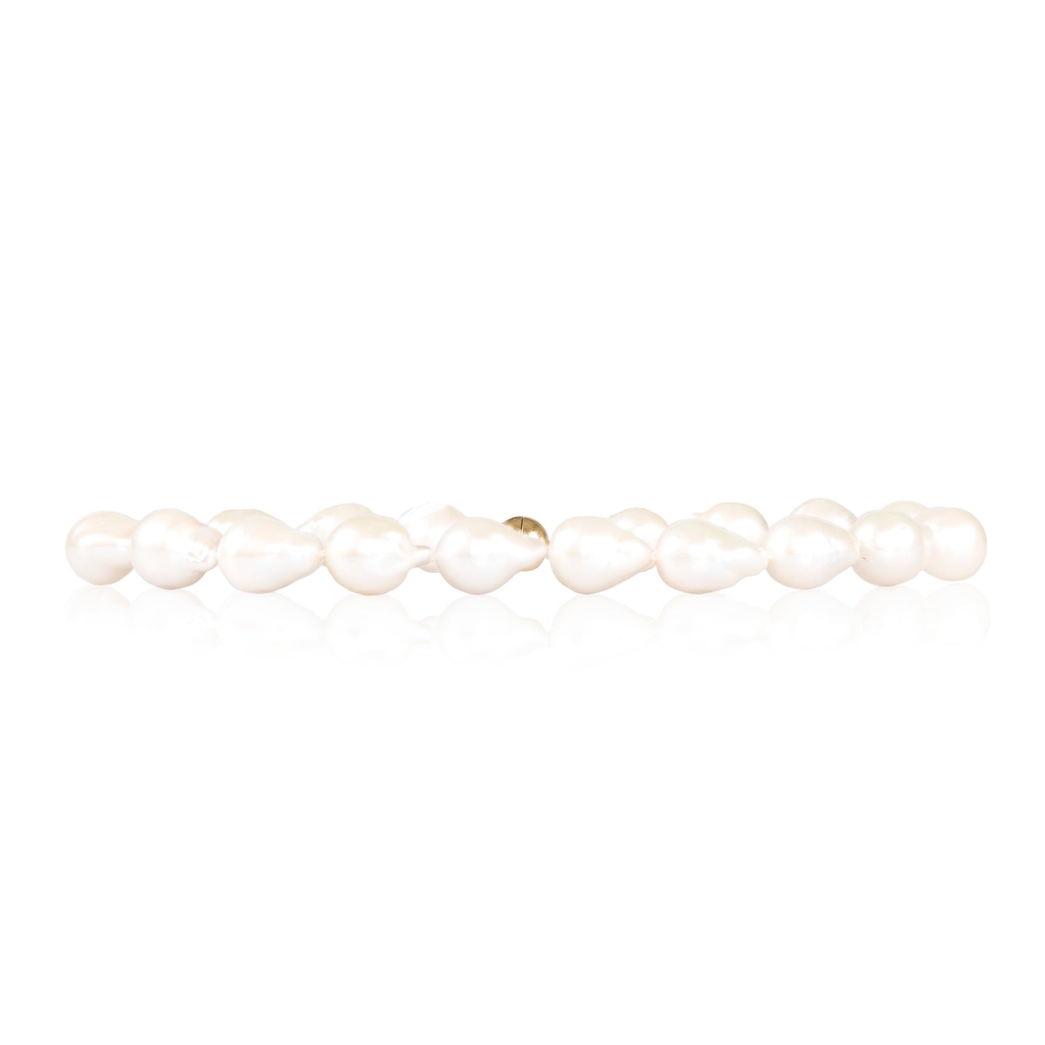 Baroque White Pearl Chocker with an 18ct yellow gold magnetic clasp by McFarlane Fine Jewellery