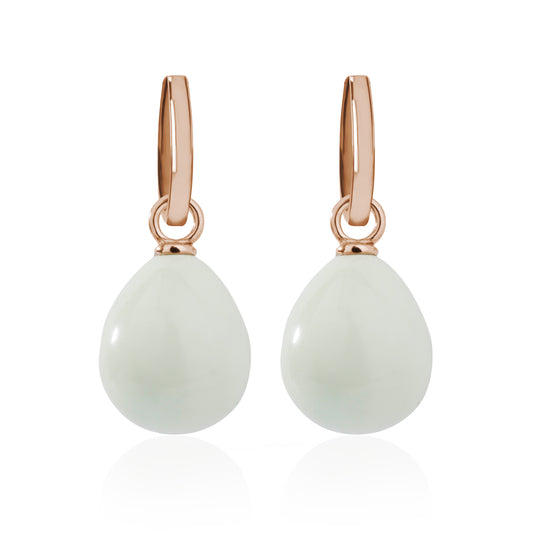 Rose Gold & Lemon Chrysoprase Earrings
