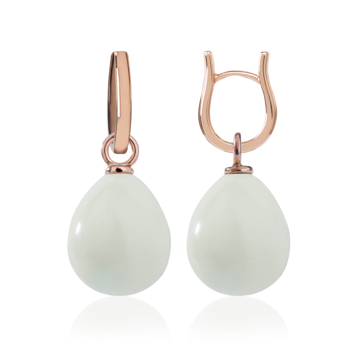 Rose Gold & Lemon Chrysoprase Earrings
