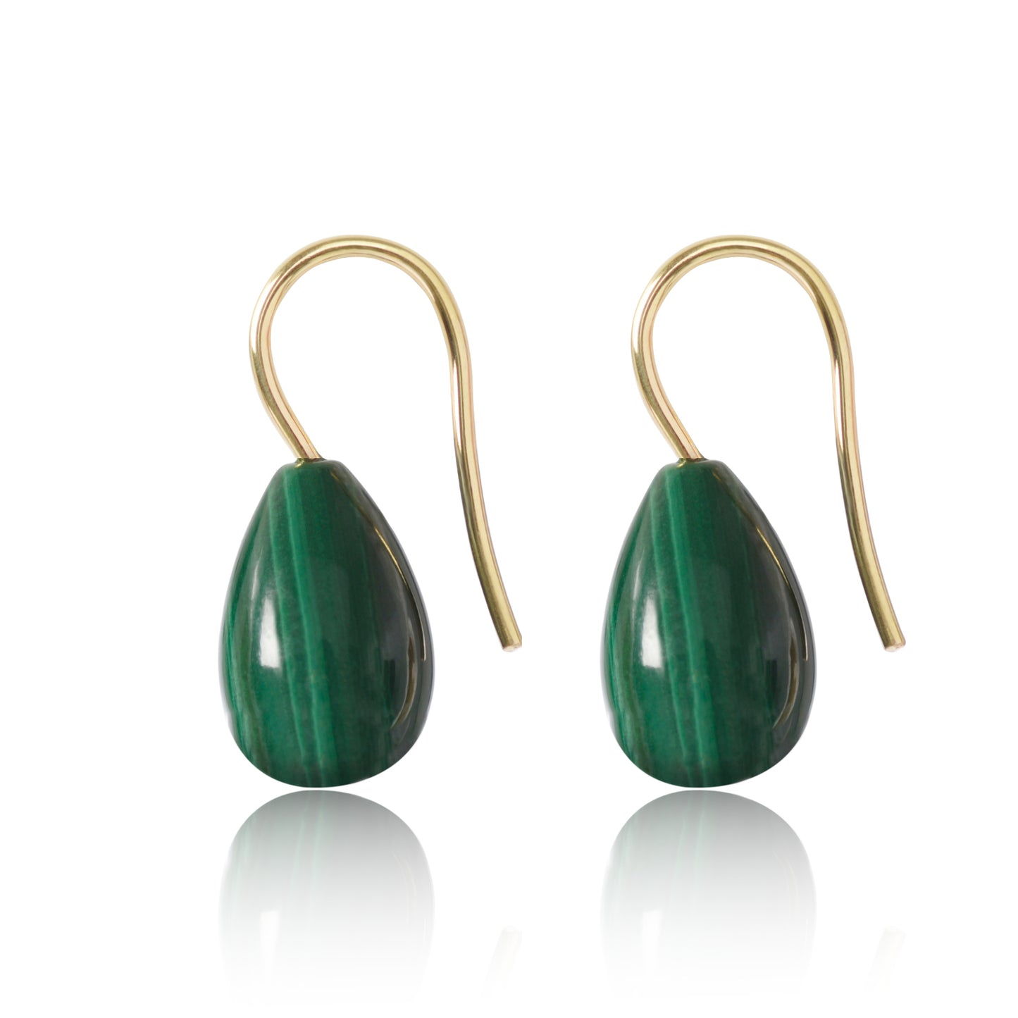 Malachite Earrings Large by McFarlane Fine Jewellery