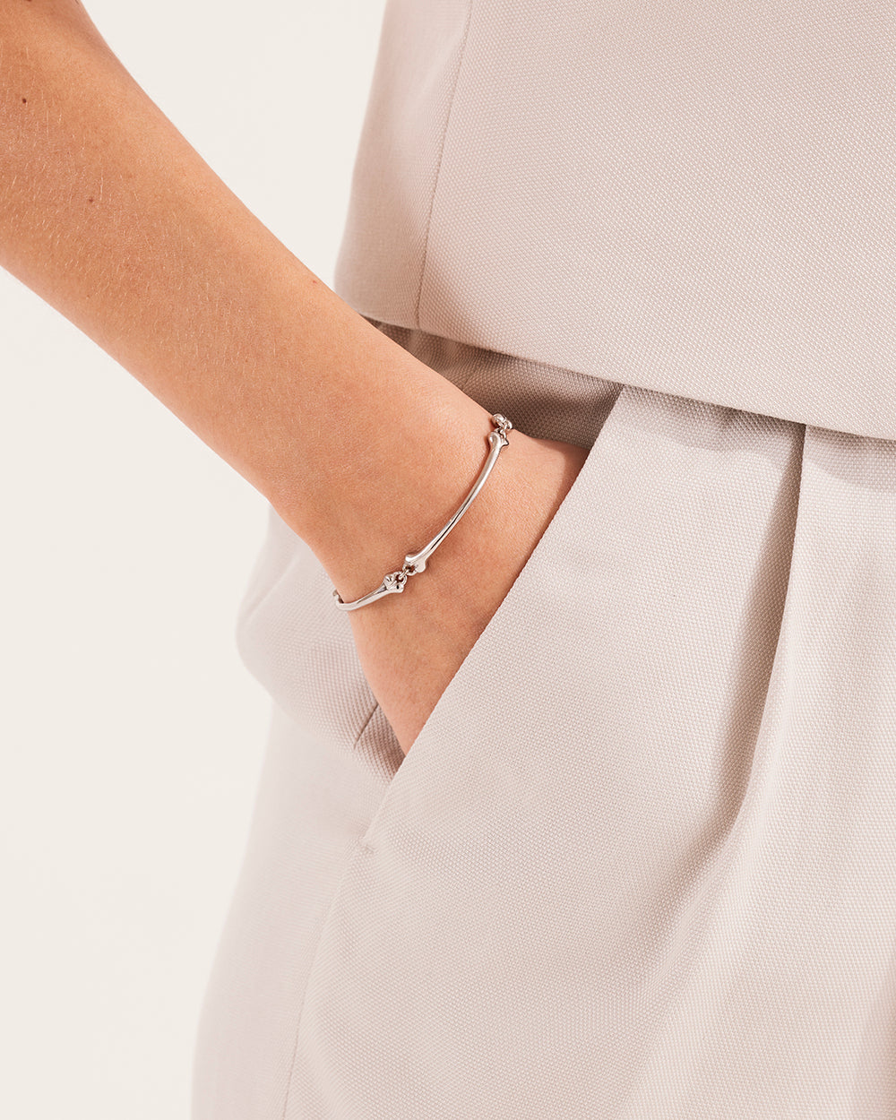 Silver Bone Bracelet