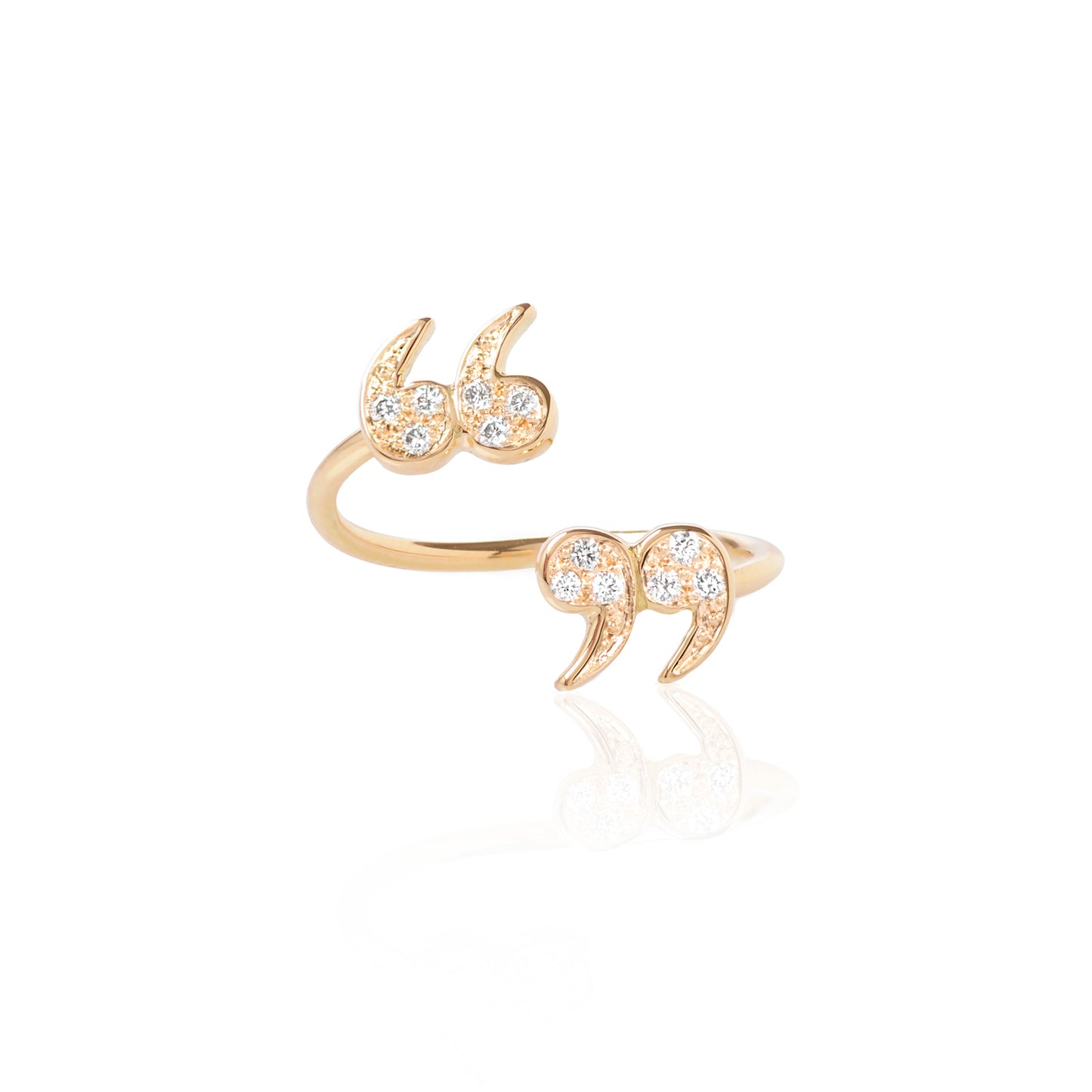 Diamond Encrusted Quote Un-Quote Mini Spiral Ring by McFarlane Fine Jewellery