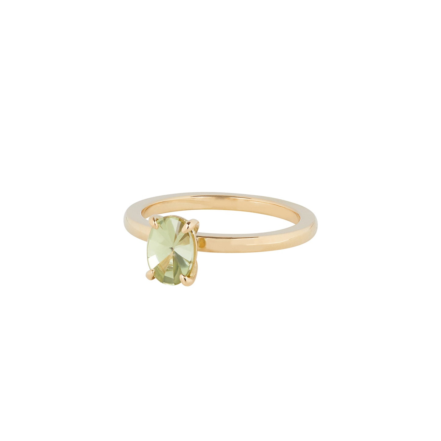 No. 3 Light Green Garnet Ring by McFarlane Fine Jewellery