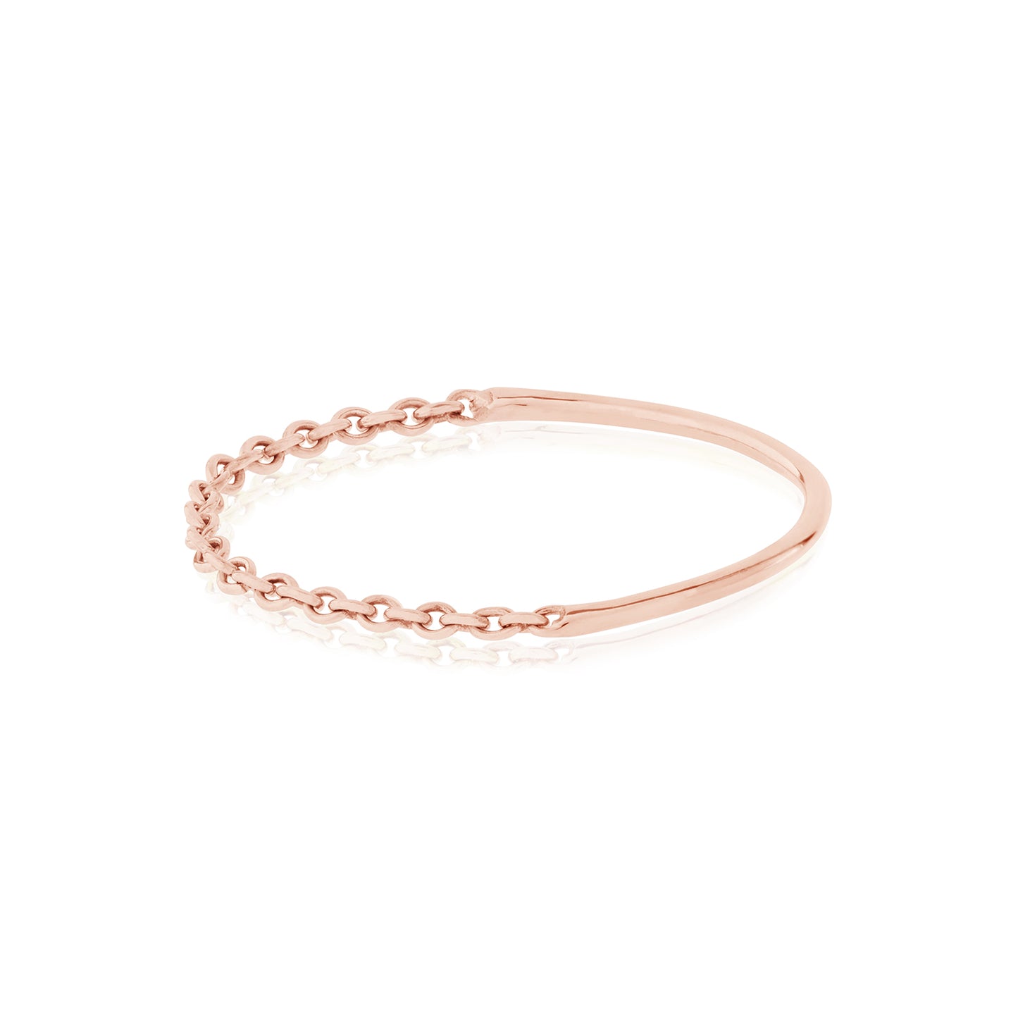 18ct Rose Gold Half Moon Ring by McFarlane Fine Jewellery