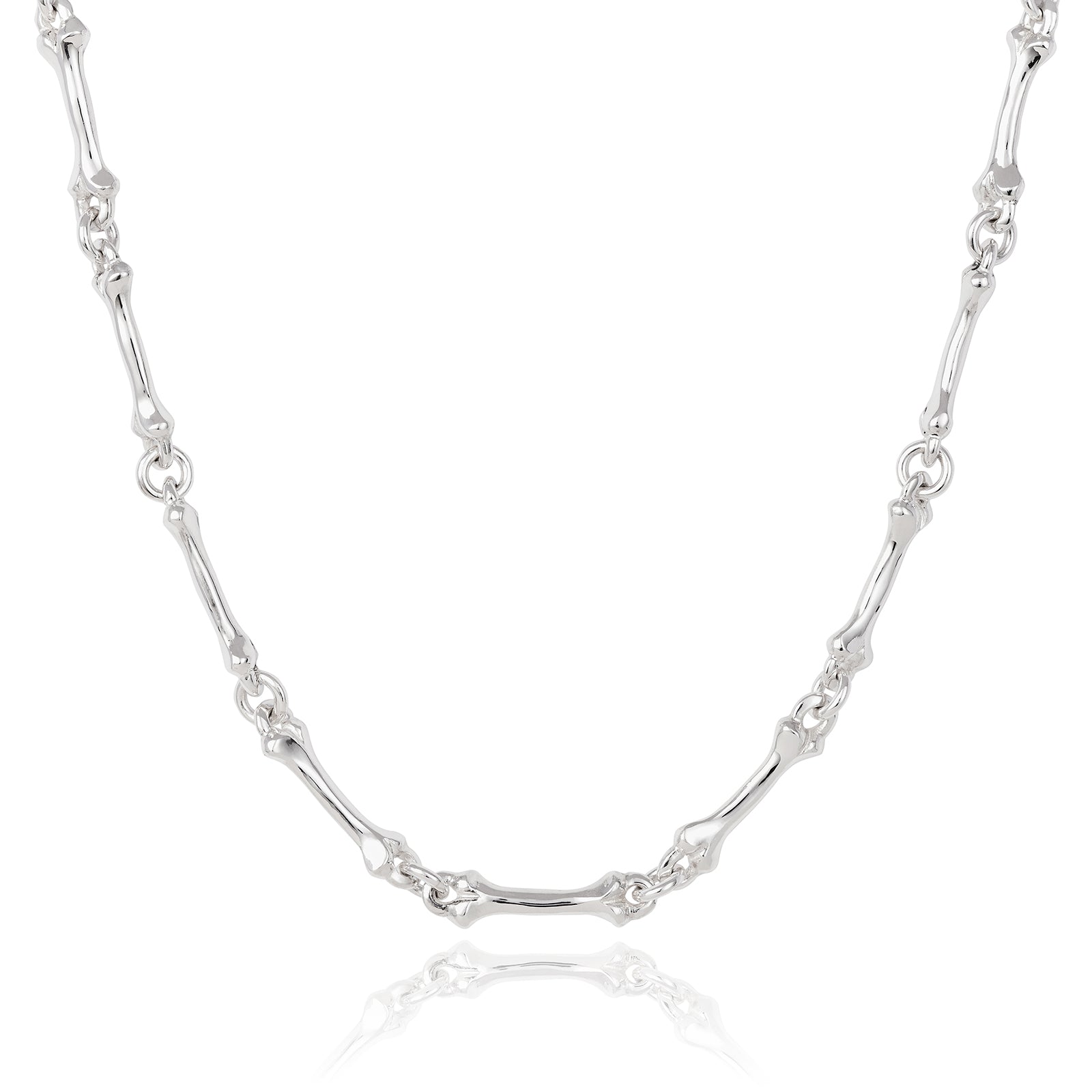 Silver Love You to the Bone Necklace