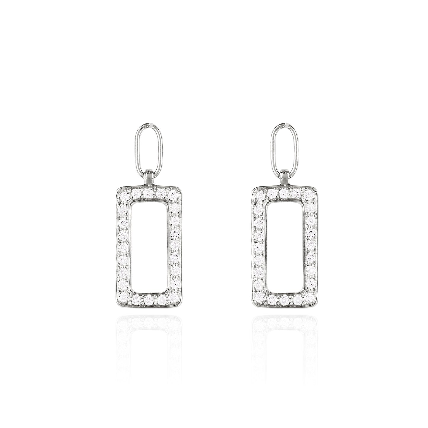 White Gold O Earring Pendants