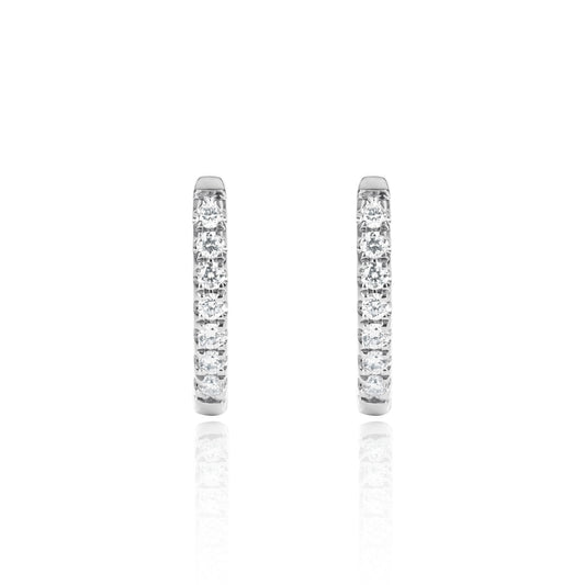 White Gold Diamond Huggies Medium by McFarlane Fine Jewellery