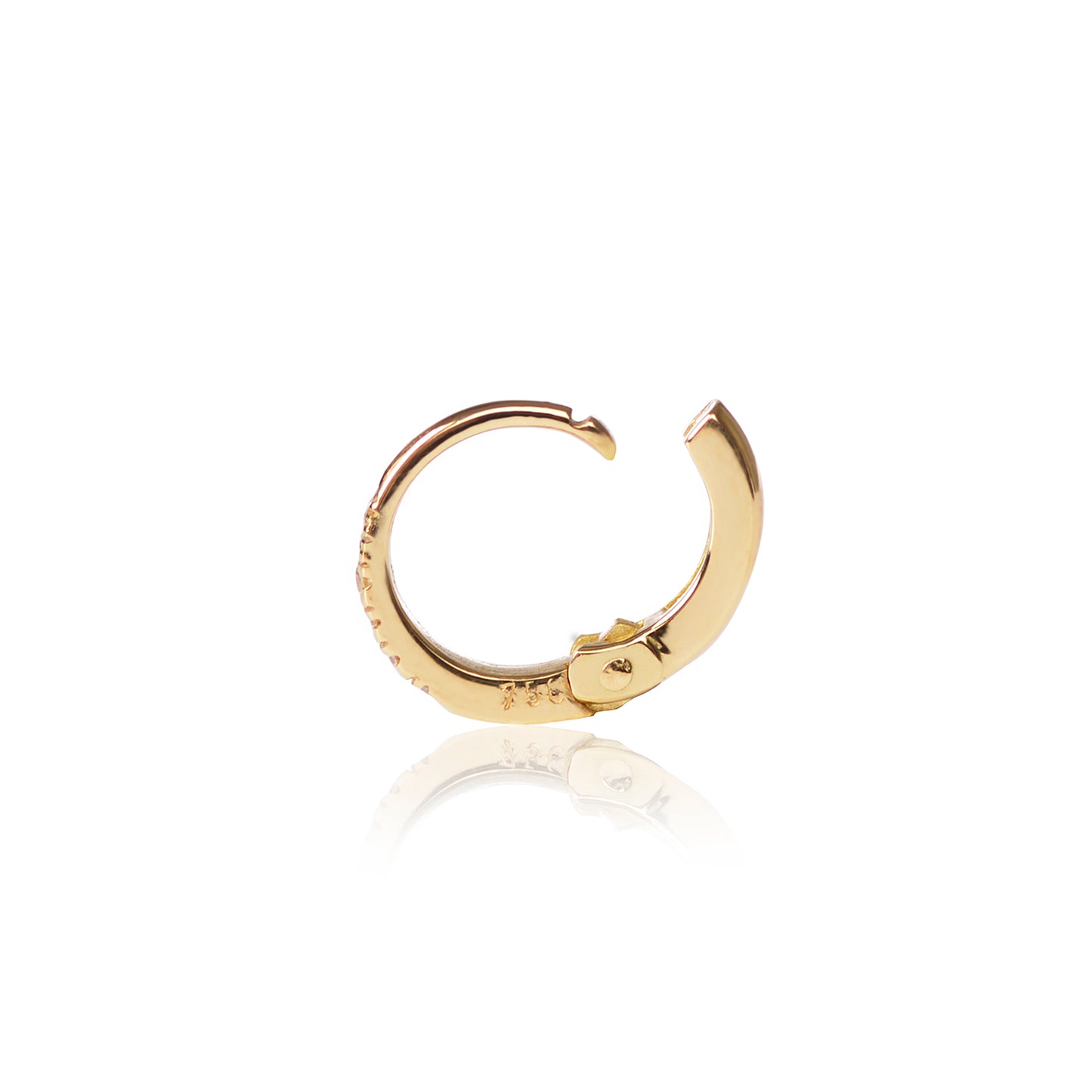 18ct yellow gold Diamond Huggy side view by McFarlane Fine Jewellery