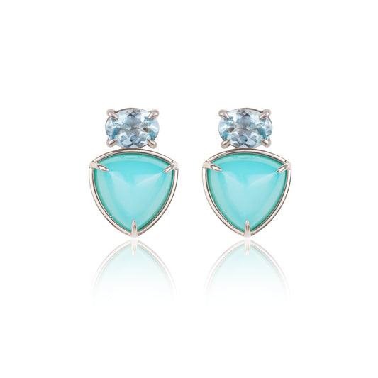Aquamarine Blue Siren Earrings
