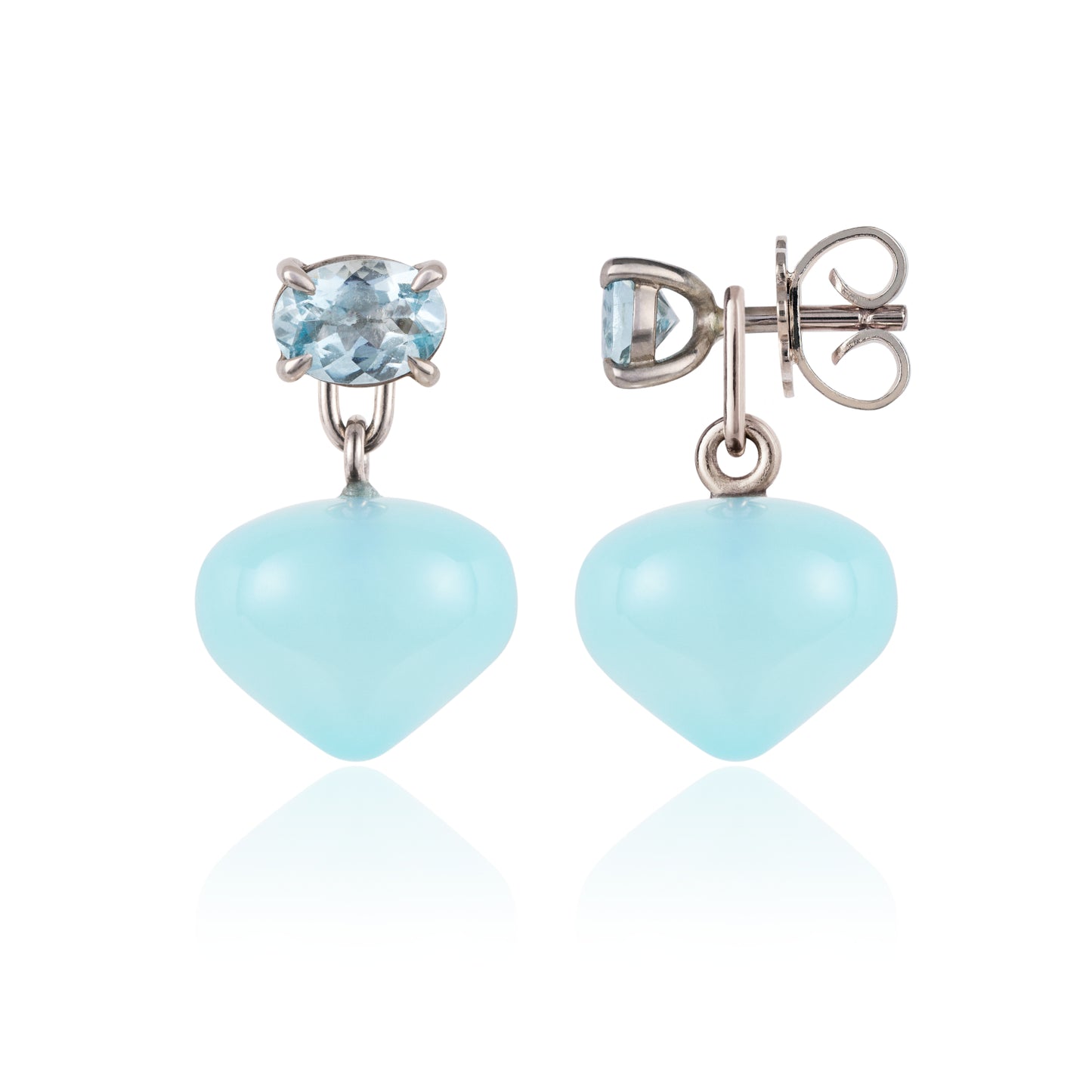 Aquamarine Drop in the Sea Earrings