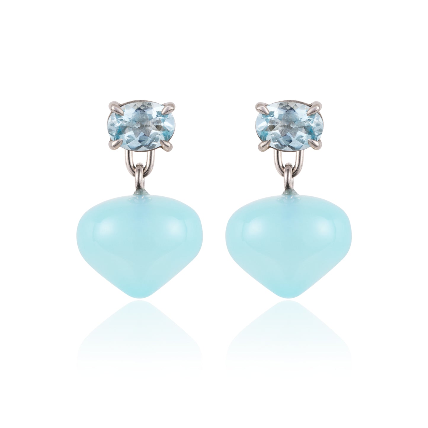 Aquamarine Drop in the Sea Earrings