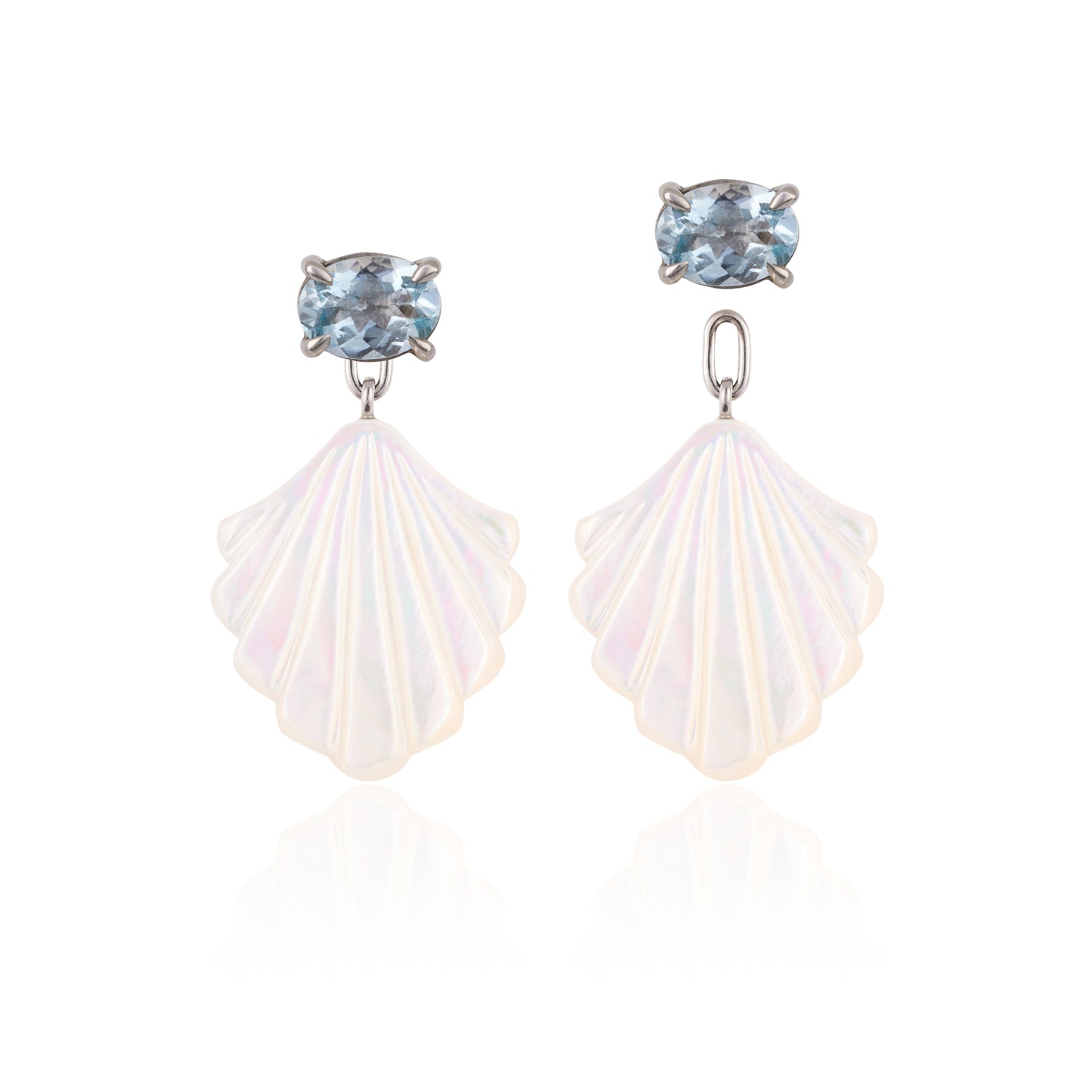 Aquamarine White Gold Muse Earrings
