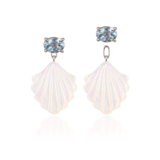 Aquamarine White Gold Muse Earrings