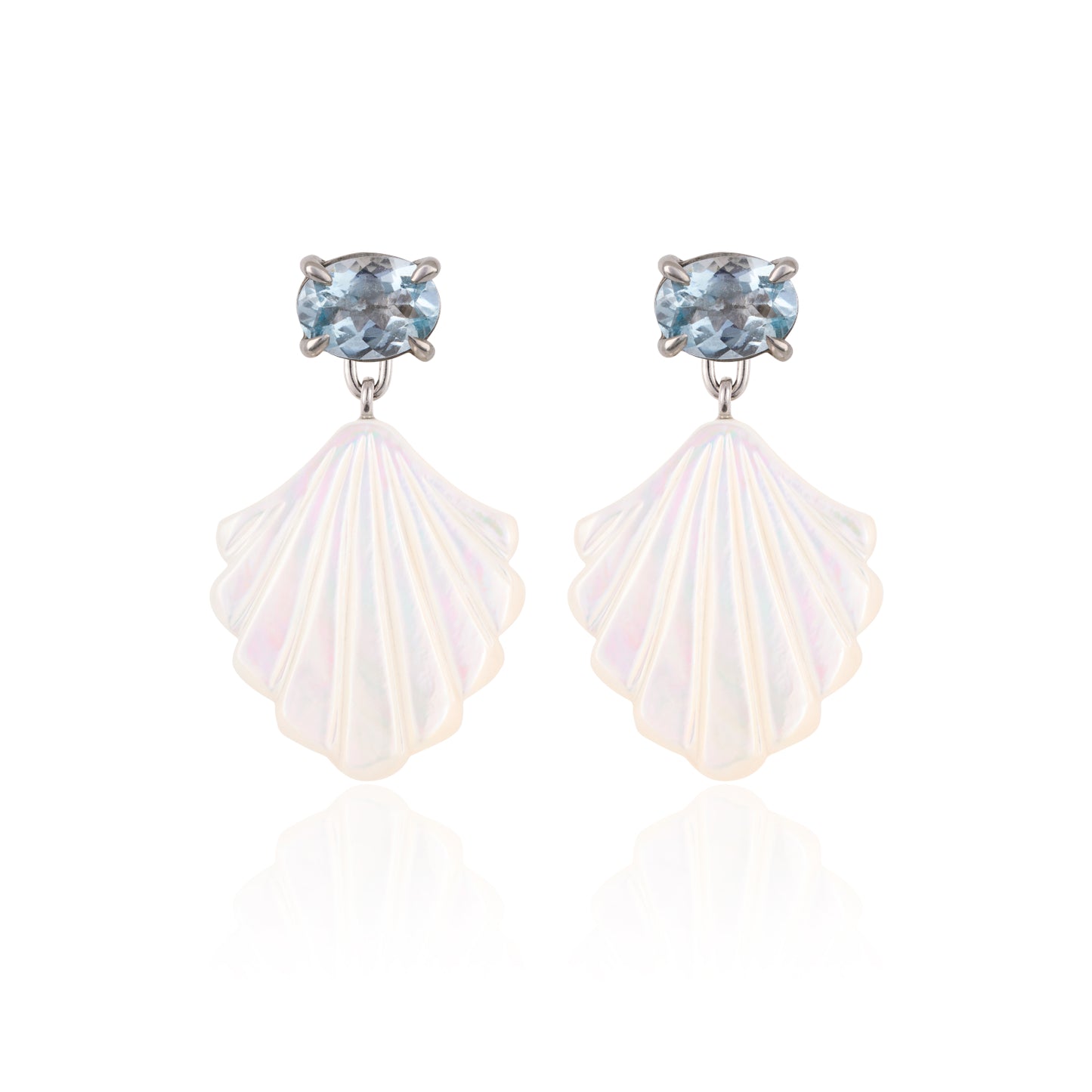 Aquamarine White Gold Muse Earrings