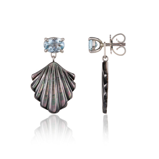 Aquamarine White Gold Siren Earrings