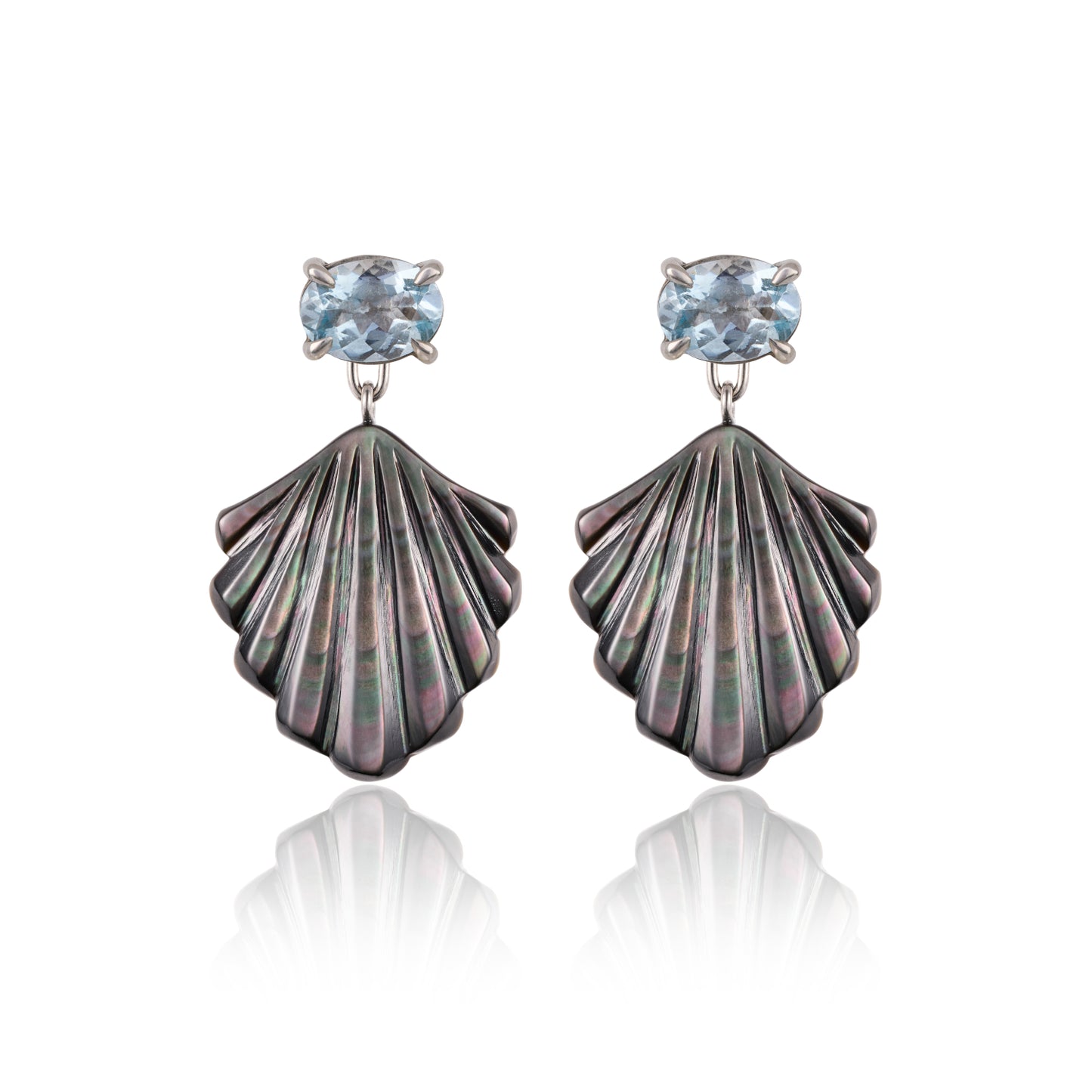 Aquamarine White Gold Siren Earrings