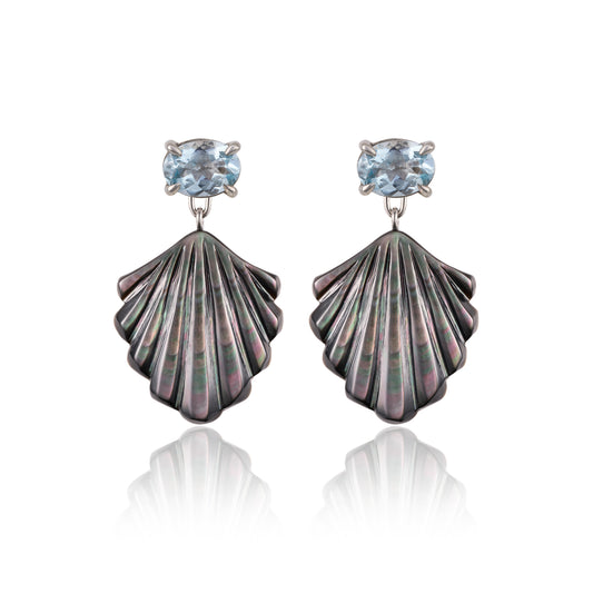 Aquamarine White Gold Siren Earrings