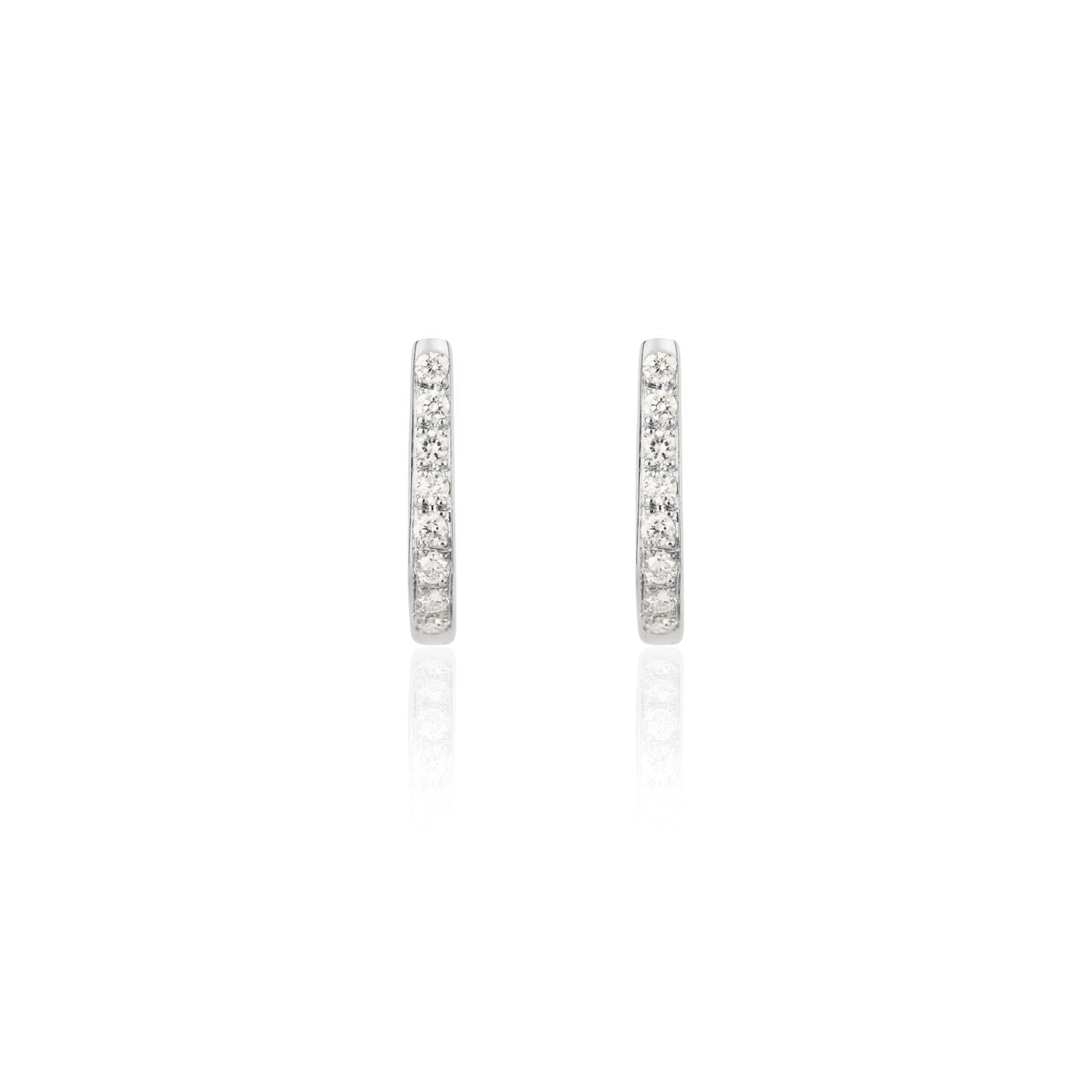 Diamond White Gold Loop Earrings